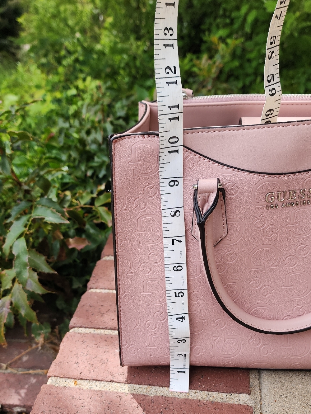 GUESS Blush Pink Embossed Satchel - Picture 10 of 17